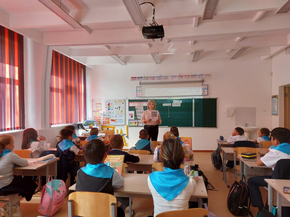 QR-код кестесінің орналасуын түсіндіру бойынша сынып сағаттар